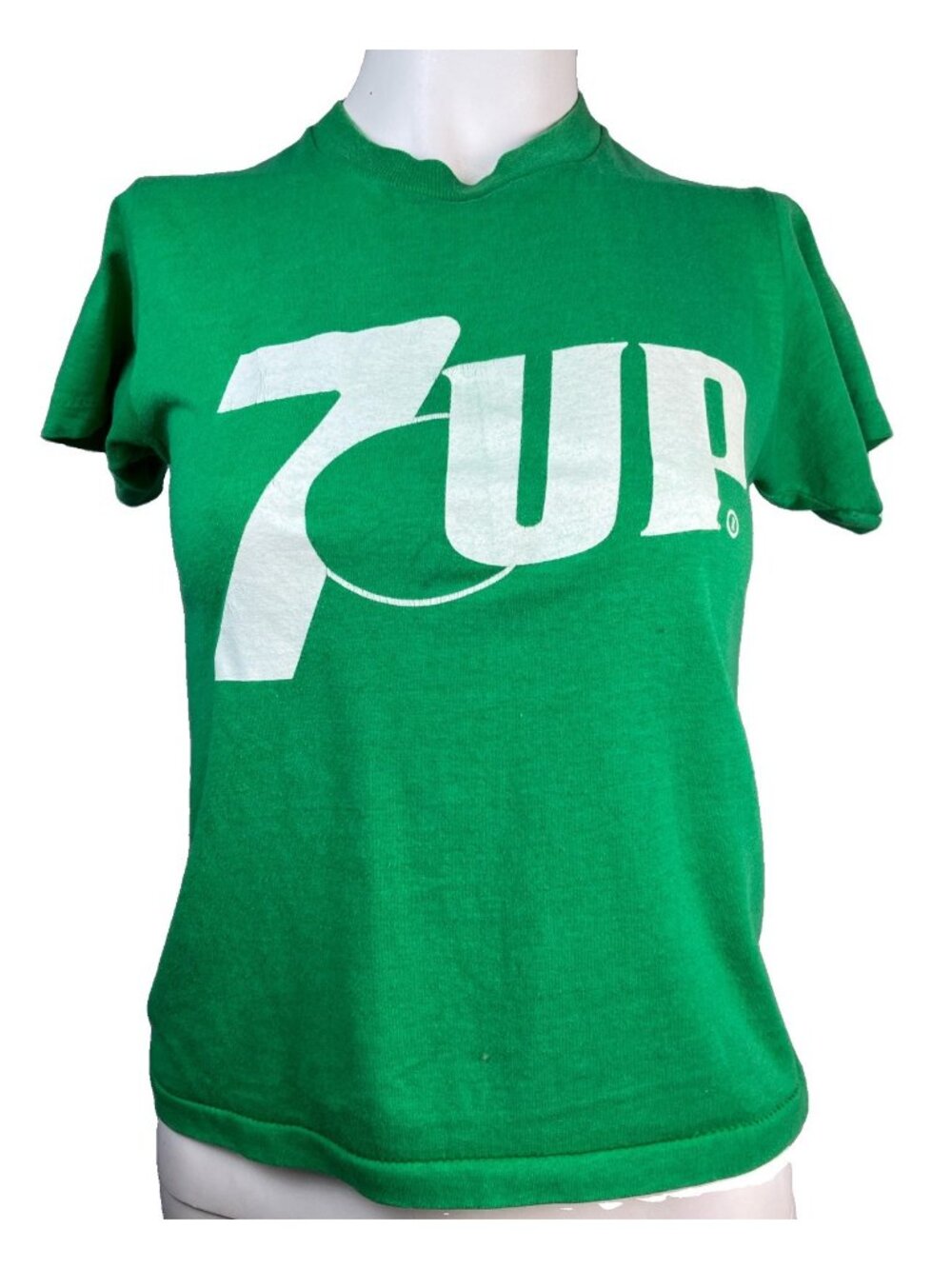 NOS 70s 7 Up Single Stitch Shirt Baby Tee Crop Mini